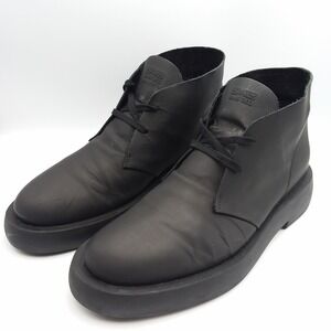 Clarks Originals Mileno Desert Mens Size 10 Black Leather Chukka Boots EU43